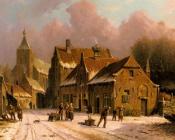 阿德里亚努斯 埃沃森 : A Village In Winter